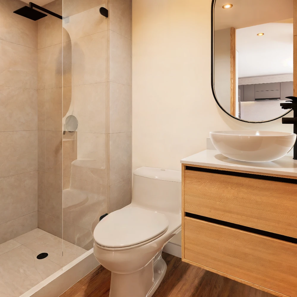 Acabados Baño Obra Gris